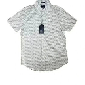 Ben Sherman white and  navy short sleeve button down shirt sz S